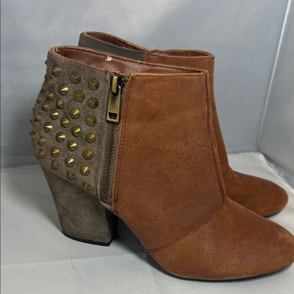 Jessica Simpson Rust/Brown Leather Ankle Booties - Picture 3 of 9
